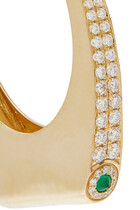 Grace Single Earring, 14k Yellow Gold & Diamonds